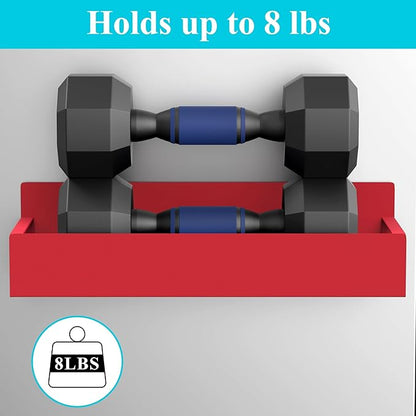 2 Pack Magnetic Spice Storage Rack Organizer for Refrigerator and Oven, Red Fridge Organizers and Storage