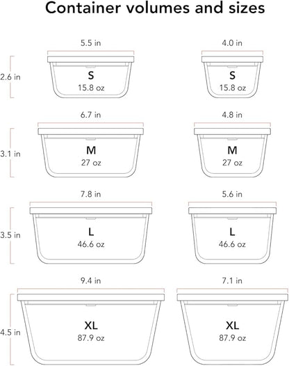 airhood Vacuum Food Storage Container Set | Powerful Electric Vacuum Pump + 4 Borosilicate Glass Containers | Keeps Food Fresh 5X Longer | Microwave, Freezer & Oven Safe | BPA-Free & Stackable