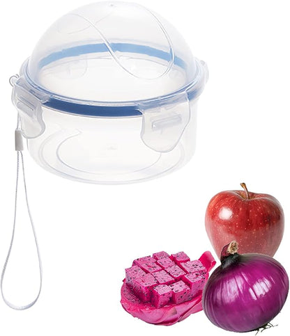 AYCCNH Onion Storage Container and Tomato Lemon Apple Produce Saver Holder, Portable Fruit and Vegetable Food Storage Keeper Containers for Fridge (1 Pack)