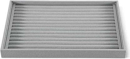 Dansmiy Linen Stackable Ring Ear Studs Display Tray, Premium Rings Storage Tray, Jeweler Shop Counter Showcase Table Top Organizers, Makeup Table Drawer Insert Jewelry Tray