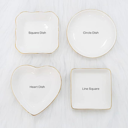 HatafaFurni Wedding Day Gift for Mom, Mother of Groom, Father of Groom, Sister and Sister in law, Aunt ; Ring Dish, Jewelry Dish on the Wedding, Birthday, Christmas (Friend Gifts)