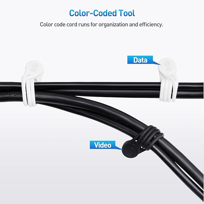 Cable Matters 10-Pack Ultra Strong Silicone Magnetic Cable Ties, Magnetic Cord Ties/ZipTies/Cord Organizer, Black and White