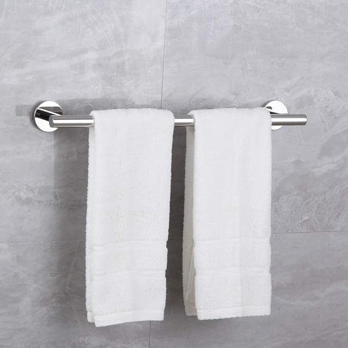 SUS 304 Stainless Steel Towel Bar 18-Inch Towel Rack Wall Mounted Towel Rail Towel Rod for Bathroom Modern Style Polished Finish