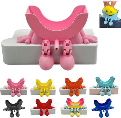 Sponge Holder for Scrub with Drainage, Smiley Sponge Holder for Sink, Keeps Your Sponge Dry, Smiling 3D Printed Holder Funny Sponges Holder for Daddy & Mummy, Kitchen Countertop Sink Draining (D#)