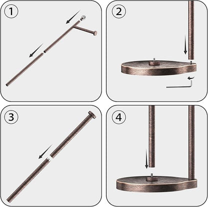 Toilet Paper Holder for Bathroom, Heavy Weighted Metal Free Standing Toilet Paper Storage with Crystal Ball, Toilet Paper Stand for Bathroom Accessories, Oil Rubbed Bronze [Holds MEGA Rolls]