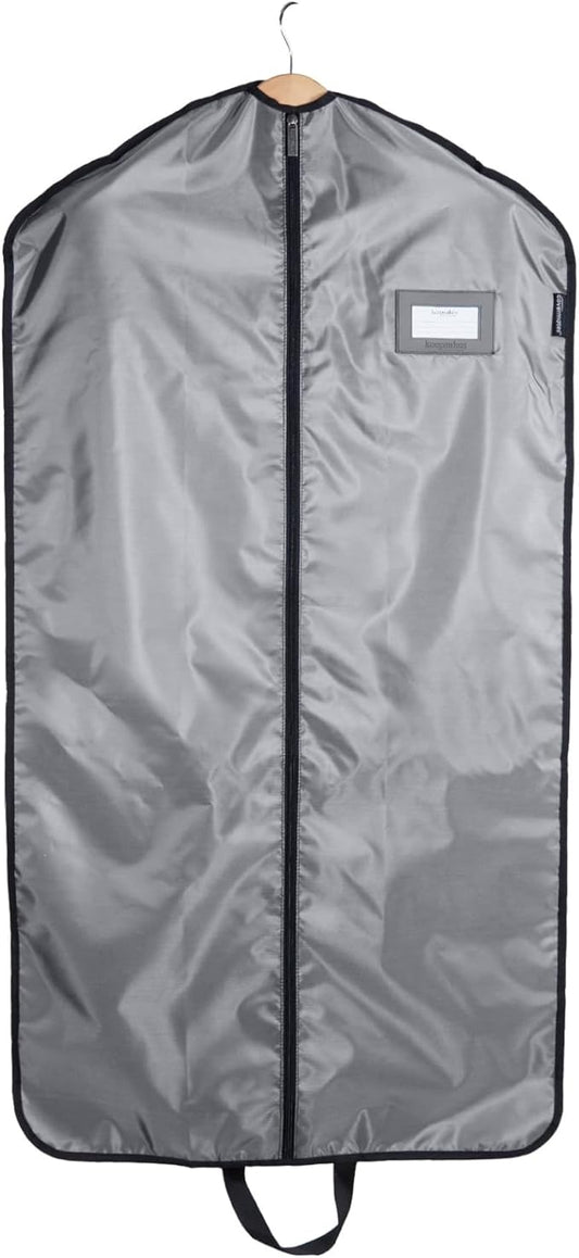 Covermates Keepsakes Garment Bag Set - Premium Polyester - Full Length Zipper - ID Window - Carrying Handles - Closet Storage, Grey