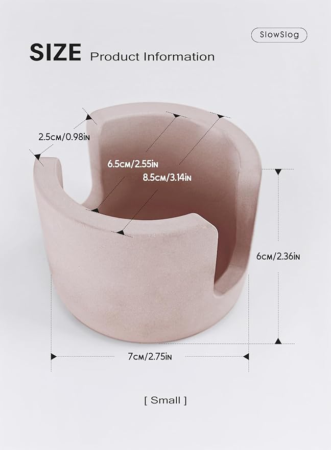 Slow Slog Diatomite Sponge Holder for Countertop Organizer, Quick Dry Stone Sponge Caddy, Diatomaceous Earth Sponge Holder, Absorbent Face Sponge Stand, Brown