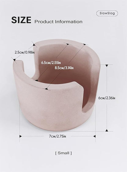 Slow Slog Diatomite Sponge Holder for Countertop Organizer, Quick Dry Stone Sponge Caddy, Diatomaceous Earth Sponge Holder, Absorbent Face Sponge Stand, Brown