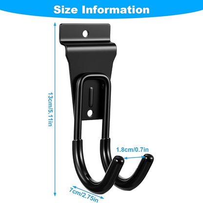 10pcs Slatwall Hooks Gladiator Hooks J Garage Hook Slatwall Accessories Small Durable Metal Wall Hangers for Garden Hose Efficient Storage,Efficient Storage Heavy Duty Tool and Garage Hook