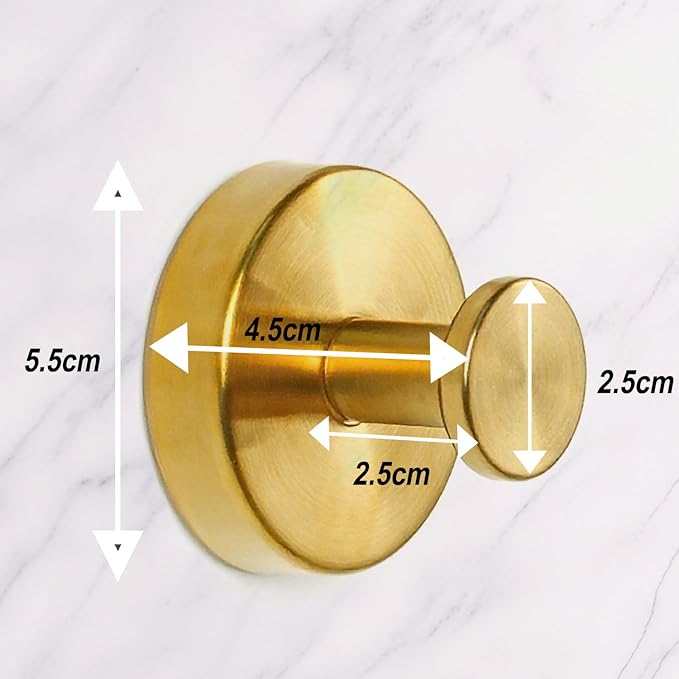 Season 2 Season Suction Cup Hooks for Shower, Heavy Duty Wreaths Hangers for Glass Door Window, Towel Hook No Drill Holder on Smooth Wall, Mirror, Tile for Home (2Pcs Gold)