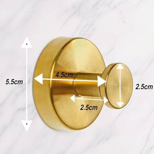 Season 2 Season Suction Cup Hooks for Shower, Heavy Duty Wreaths Hangers for Glass Door Window, Towel Hook No Drill Holder on Smooth Wall, Mirror, Tile for Home (2Pcs Gold)