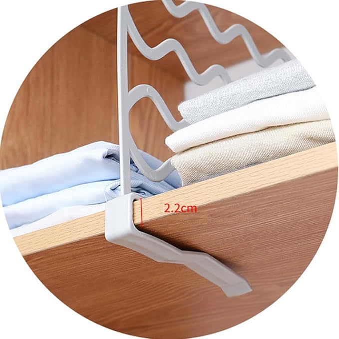 Zerodeko Closet Shelf Divider Sturdy Plastic Separator for Organizing Clothes Towels Accessories for Kitchen Cabinets Libraries Office Storage Random