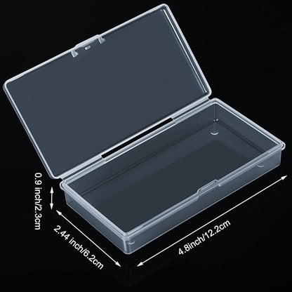 SATINIOR 24 Packs Small Clear Plastic Beads Storage Containers Box with Hinged Lid for Storage of Small Items, Crafts, Jewelry, Hardware (4.8x2.44x0.9 Inches)