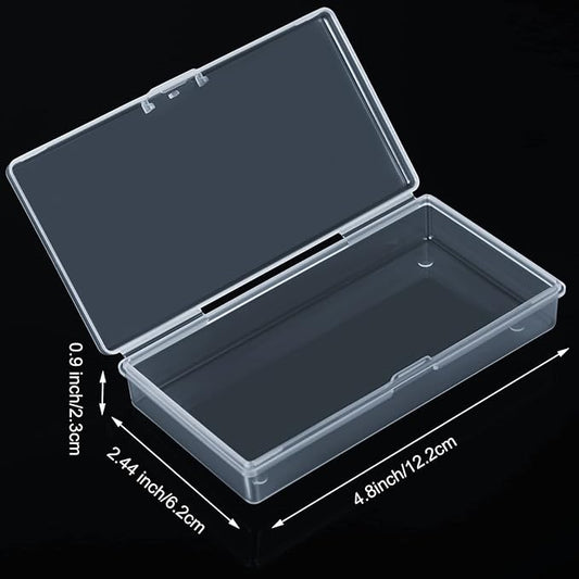 SATINIOR 24 Packs Small Clear Plastic Beads Storage Containers Box with Hinged Lid for Storage of Small Items, Crafts, Jewelry, Hardware (4.8x2.44x0.9 Inches)