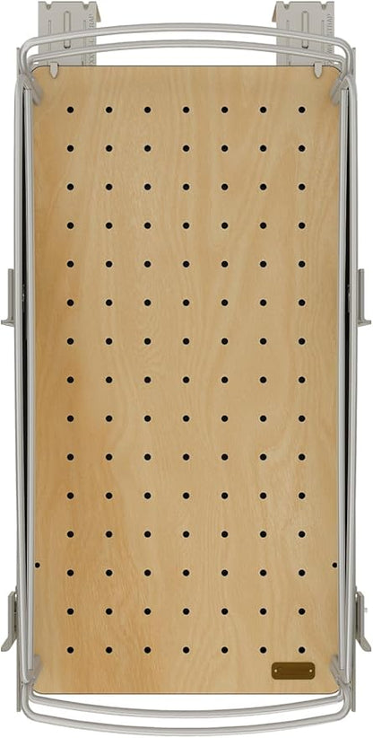Rev-A-Shelf 2 Tier Pull Out Kitchen Cabinet Storage Organizer with Solid Bottom & Undermount Soft-Close Full Extension Slides, 54BK-12SC-2-1