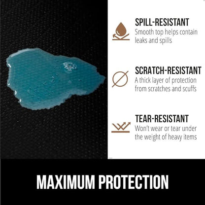 GORILLA GRIP Slip Resistant Drawer and Shelf Liner 2 Pack, Non Adhesive Water Resistant, Easy Clean and Trim, Smooth Surface Liners for Kitchen Cabinet, Shelves, Drawers, Pantry, 12 in x 10 FT, Black