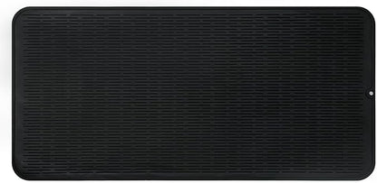 Silicone Dish Drying Mat for Multiple Usage,Easy clean,Eco-friendly,Heat-resistant Silicone Mat for Kitchen Counter or Sink,Refrigerator or Drawer Liner Black 5XL 36inches x 18inches