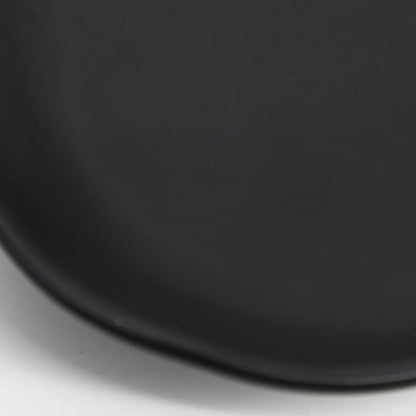 COLLECTIVE HOME - Ceramic Jewelry Tray, Decorative Trinket Dish for Rings Earrings Necklaces Bracelet Watch Keys, Birthday Mother's Day Christmas Gift for Women, 4.75", Black Surface (j)