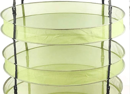 HORTIPOTS Herb Drying Rack Collapsible 2.5 ft Hanging Dry Net Rack for Hydroponic Herb Pot Vegetable Fruit Flower or Clothes Laundry