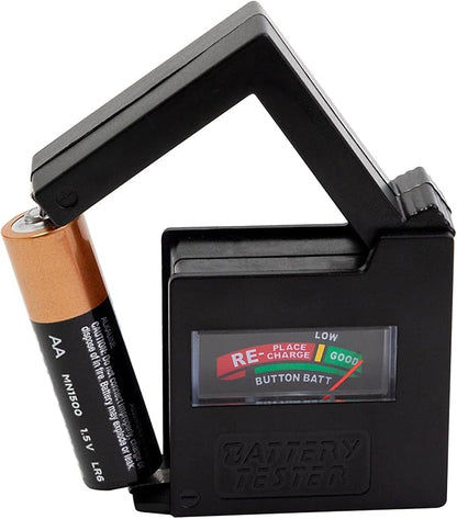 Dial Industries Battery Storage Organizer Case, 12 AAA, 12 AA, 6 C, 4 D with Tester