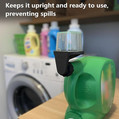 Laundry Detergent Cup Holder for Tide Bottles, No-Leak Drip Catcher with Drain Tray, Easy Install Removable for Washer