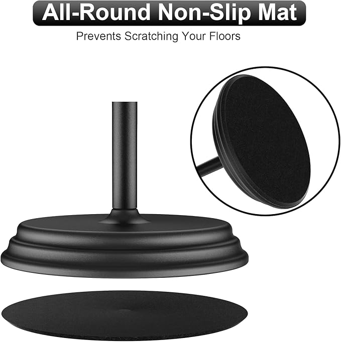 Toilet Paper Holder with Rustproof, Metal Free Standing Toilet Paper Stand Storage for Bathroom, Tissue Paper Roll Holder for Bathroom Accessories (Black)
