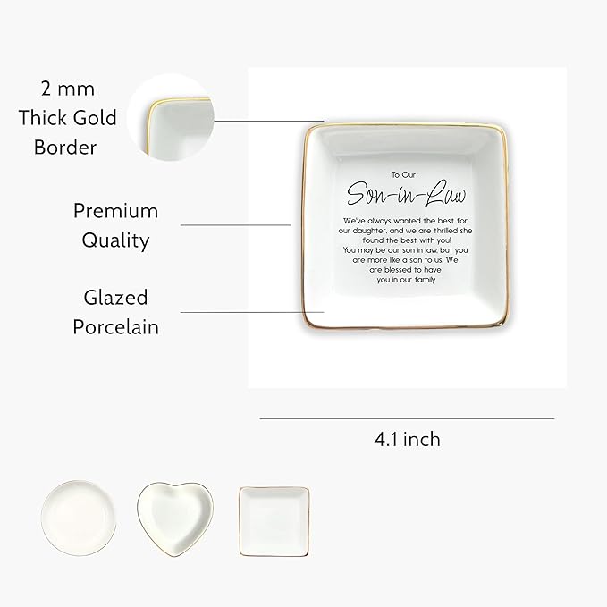 Son In Law Gift Ring Dish, Future Son Gift, Son in law Wedding Gift, New Son Gift, Son in law Present Christmas Gift, Future Son in law gift, Son in Law Present, Son in Law Birthday Gift, Groom Gift