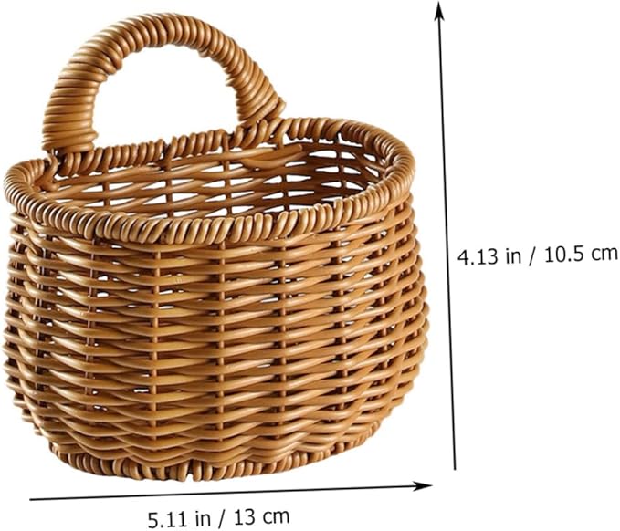 Decorative Woven Storage Basket for Kitchen Wall Mounted Egg and Vegetable Organizer High Grade Garlic and Ginger Container Elegant Design for Home Organization