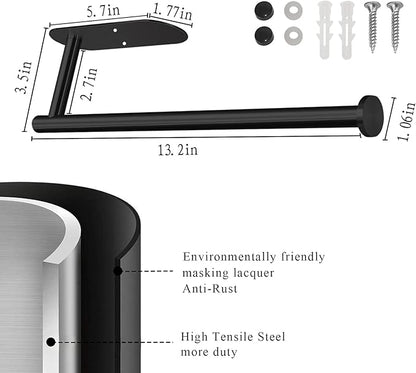 Paper Towel Holders-White,Paper Towels Rolls - for Kitchen Self-Adhesive Under Cabinet Wall Mount Countertop,Both Available in Adhesive and Screws
