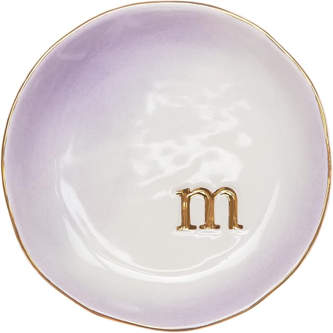 COLLECTIVE HOME - Ceramic Jewelry Tray, Decorative Trinket Dish for Rings Earrings Necklaces Bracelet Watch Keys, Birthday Mother's Day Christmas Gift for Women, 4.75", Colored Surface (M)