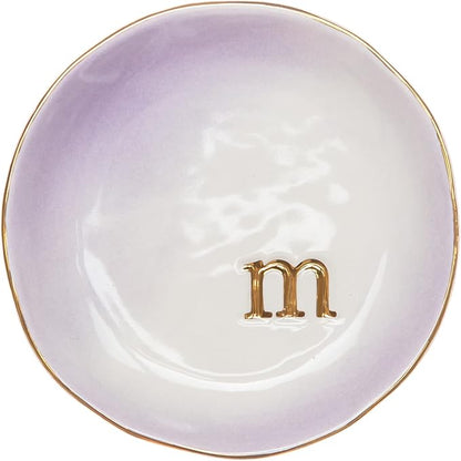COLLECTIVE HOME - Ceramic Jewelry Tray, Decorative Trinket Dish for Rings Earrings Necklaces Bracelet Watch Keys, Birthday Mother's Day Christmas Gift for Women, 4.75", Colored Surface (M)