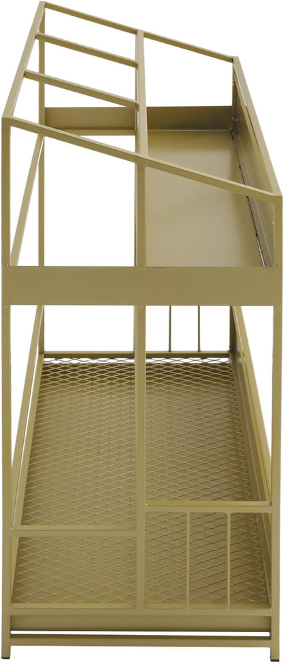 Commercial Metal Umbrella Holder Umbrella Stand with Drip Tray Entrance Umbrella Organizer Large Capacity Umbrella Rack for Home, Office, Apartment, Hotel (Gold, 26.8 * 12.6 * 27.6in)