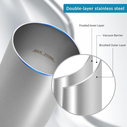 Mamiddle 12 oz. Automatic Soap Dispenser Stainless Steel with Sensor Infrared Soap Dispenser Electric IPX5 Waterproof USB-C Charging Motion Sensor for Kitchen & Bathroom (Silver Cyl)