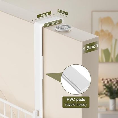 Aimeaihe Over The Door Hooks, Door Hanger Towel Rack with 10 Coat Hooks & 2 Mesh Basket, Over Door Storage Organizer for Bathroom, Bedroom, Kitchen, Office, Easy Installation, White