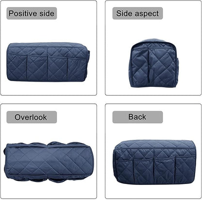 Benuomi Sofa Armrest Organizer with 14 Pockets, Waterproof, Non-Slip, Space-Saving, Fits Most Couches & Recliners, Black