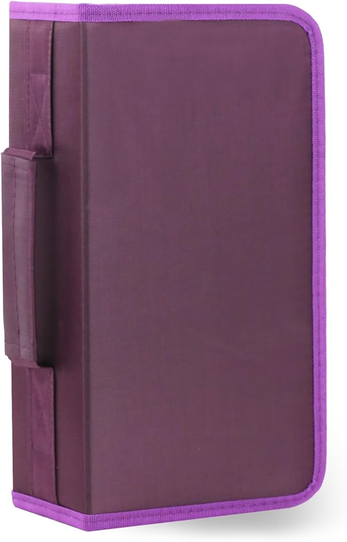 DVD Case CD Storage,128 Capacity CD Cases Holder DVD Storage Case Holders CD DVD Disc Case Storage Wallet Binder for Car Home Office Travel (128 Purple)
