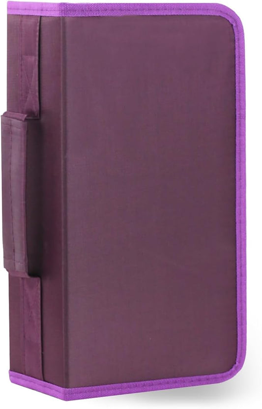 DVD Case CD Storage,128 Capacity CD Cases Holder DVD Storage Case Holders CD DVD Disc Case Storage Wallet Binder for Car Home Office Travel (128 Purple)