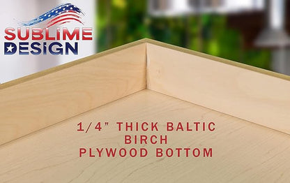 Sublime Design - Standard Size - Pull Out Kitchen Drawers | Slide Out Shelves for Kitchen Cabinets | Pull Out Home Organizer (Side Mounting, 33 Inch W/Drawer Slides (32” Drawer Box))
