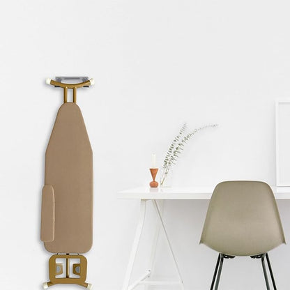 TOYANDONA Ironing Board Wall Mount with Double Metal Hooks, Gray Foldable Space-Saving Holder for Laundry Room Storage and Organization