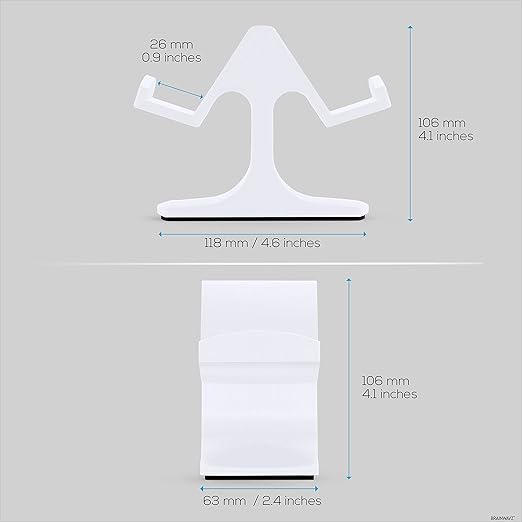 Dual Game Controller Desktop Holder Stand - Universal Design for Xbox ONE, PS5, PS4, PC, Steelseries, Steam & More, Reduce Clutter UGDS-03 (White)