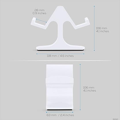Dual Game Controller Desktop Holder Stand - Universal Design for Xbox ONE, PS5, PS4, PC, Steelseries, Steam & More, Reduce Clutter UGDS-03 (White)