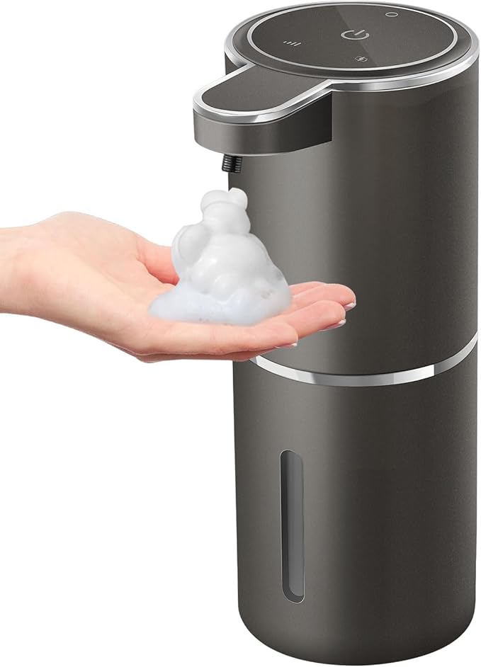 Gotofine Automatic Foaming Soap Dispenser,4-Level Adjustable Foam, Wall Mount, USB Rechargeable,12.8oz/ 380ml,Touchless Hand & Dish Soap Dispenser for Bathroom, Kitchen,Hotel, Restaurant