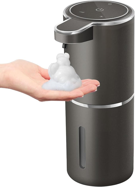 Gotofine Automatic Foaming Soap Dispenser,4-Level Adjustable Foam, Wall Mount, USB Rechargeable,12.8oz/ 380ml,Touchless Hand & Dish Soap Dispenser for Bathroom, Kitchen,Hotel, Restaurant