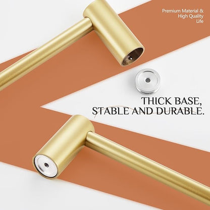 KOKOSIRI Towel Bar Brushed Gold 32-Inch Bath Towel Rack Holders Single Rail for Bathroom Wall Mounted Stainless Steel Bathroom Accessories, B4007BG-L32