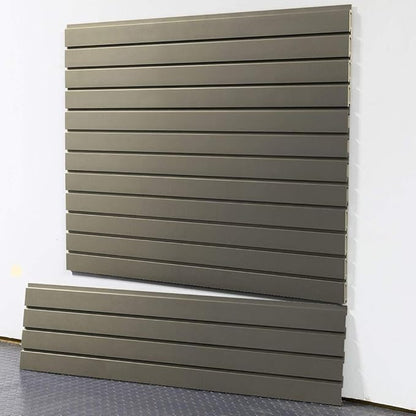 Standard Duty 4' ft. Slatwall Panels (Set of 4 Panels, Covers 16 sq. ft.) (Graphite Steel)
