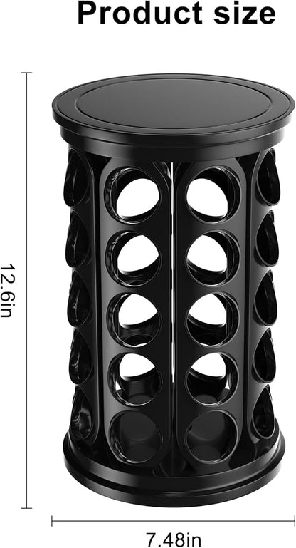 K Cup Holder, Coffee Pod Carousel Organizer K Cup Stand, Compatible with 40 Keurig K-Cup Pods, Large Compacity Coffee Capsule Holder, Home or Office Kitchen Counter Organize(Black)