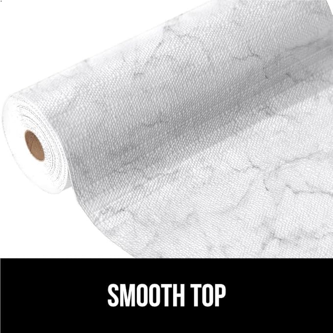GORILLA GRIP DripGuard Shelf Liner, Non Adhesive Drawer and Kitchen Cabinet Protector, Slip Resistant BPA Free Smooth Surface Plastic Liners for Cabinets, Bathrooms, Closets, 12x120 Inch, Marble
