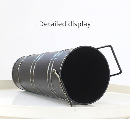 Indoor Commercial Umbrella Barrel，Large-capacity Entrance Umbrella Storage Rack For Hotel Offices，Round Metal Standing Umbrella Holder，Metal Umbrella Holder For Entryway，Umbrella Storage Bucket At The