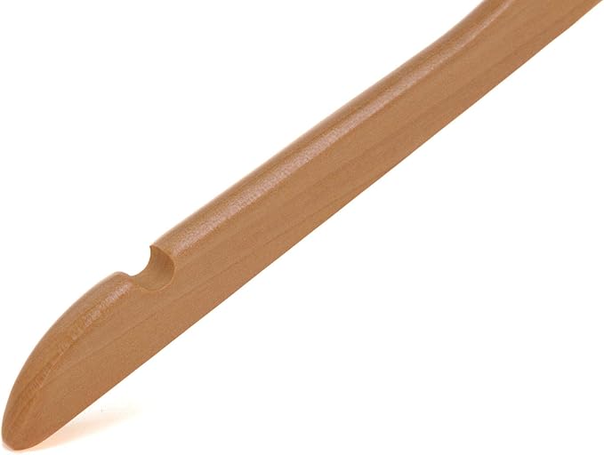 Quality Semi Curved Wooden Suit Hangers, 20-Pack Smooth Finish Solid Wood Coat Hanger with Swivel Hook, Jacket, Pant, Dress Clothes Hangers (Natural, 20)