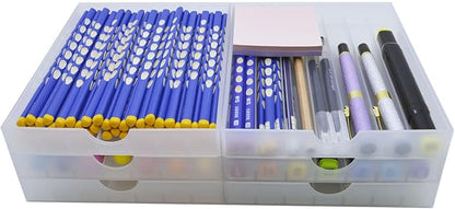 Craft Organizers and Storage, Pencil, Crayon, Marker, Pen Organizer, Pen Holder, Pen Tray Storage with Gel Pens, Fountain Pens, Chalk for Office, Art & Craft Room - 6Pack
